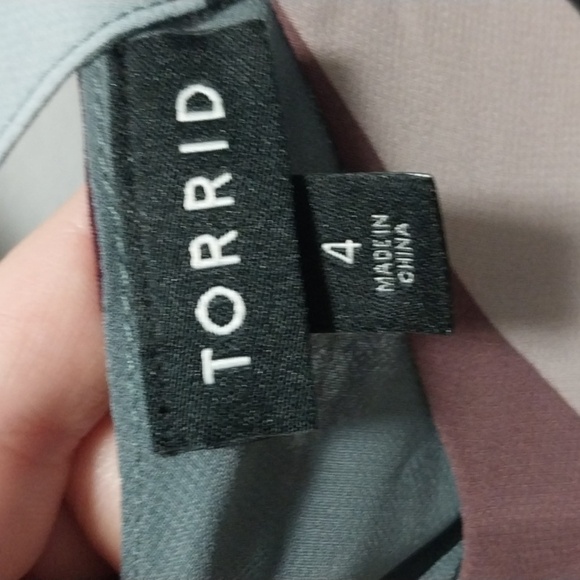 Torrid Asymmetrical Pinks & Blues Striped Camisole Size 4 - Picture 2 of 8